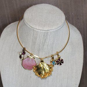 Gold Choker with interchangeable charms